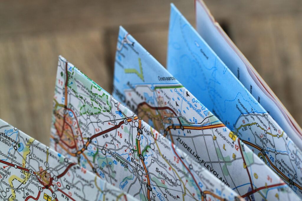 folding plan, road map, .jpg